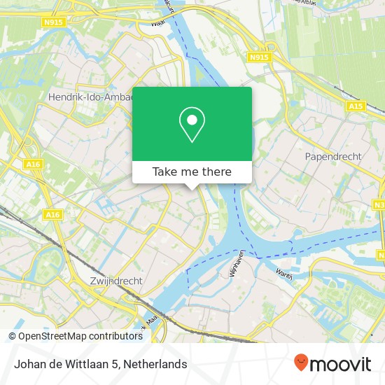 Johan de Wittlaan 5, 3332 HM Zwijndrecht map