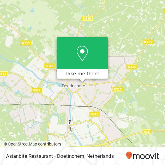 Asianbite Restaurant - Doetinchem, Rozengaardseweg 3 Karte