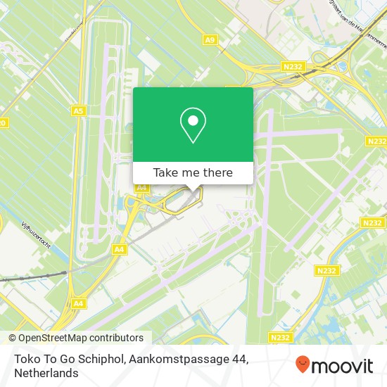 Toko To Go Schiphol, Aankomstpassage 44 map