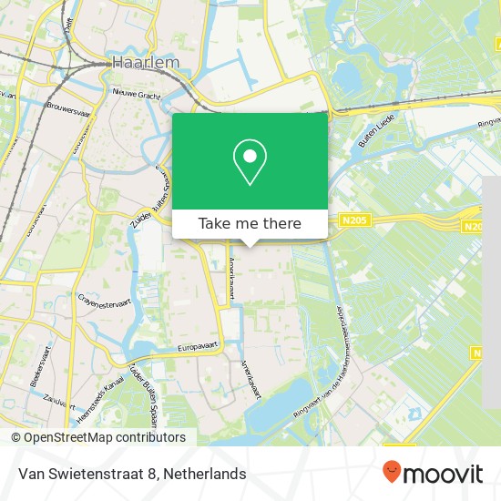 Van Swietenstraat 8, 2035 RG Haarlem map