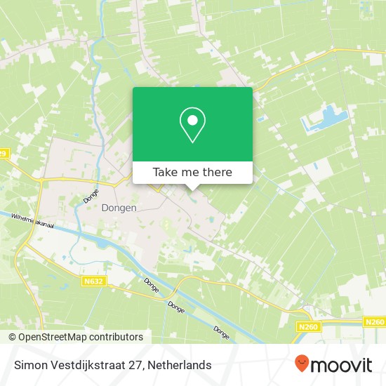 Simon Vestdijkstraat 27, 5103 PA Dongen map