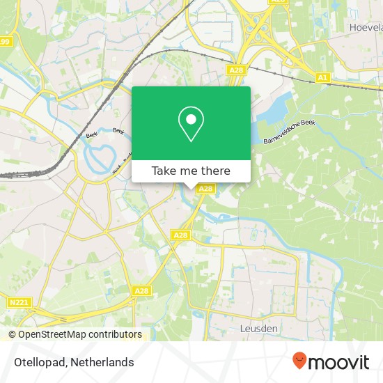 Otellopad, Otellopad, 3816 Amersfoort, Nederland Karte