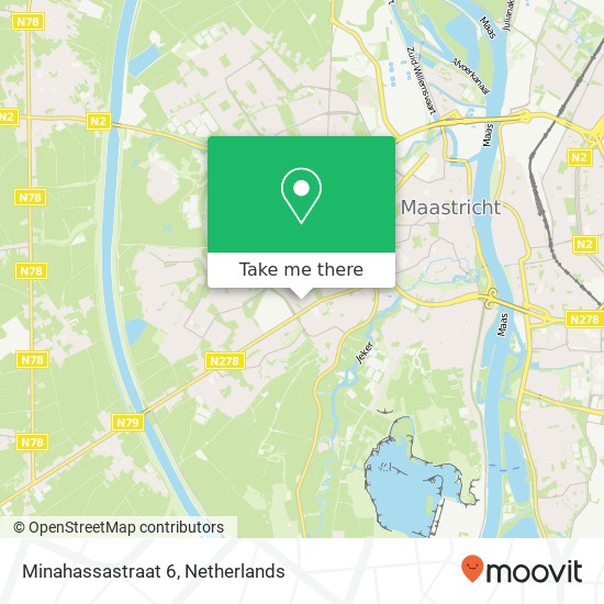 Minahassastraat 6, 6214 XX Maastricht Karte