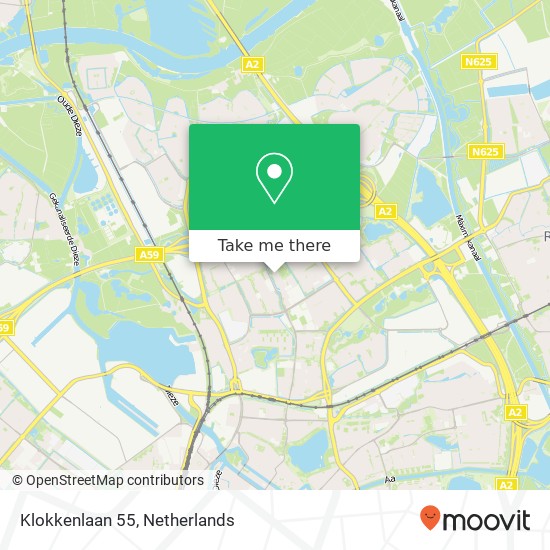 Klokkenlaan 55, 5231 AP 's-Hertogenbosch (Den Bosch) map