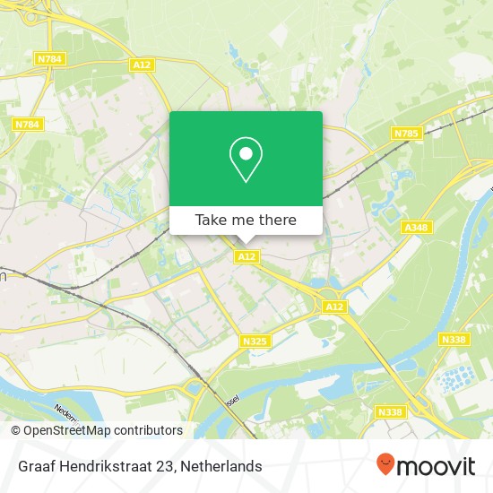 Graaf Hendrikstraat 23, 6882 DH Velp map