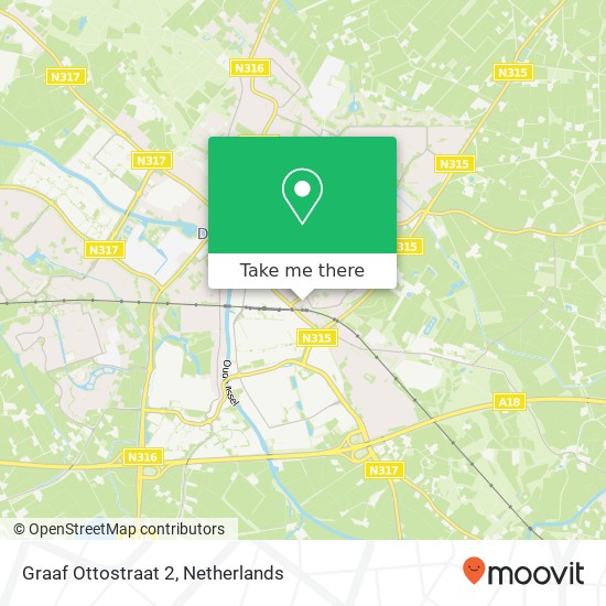 Graaf Ottostraat 2, 7001 HN Doetinchem map
