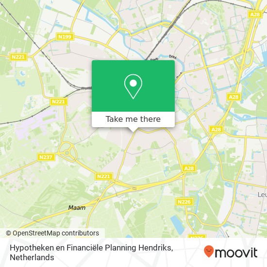 Hypotheken en Financiële Planning Hendriks, Leusderweg Karte