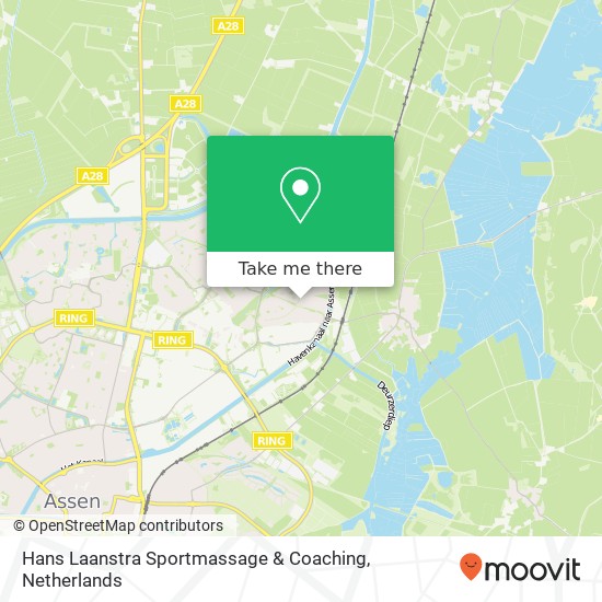 Hans Laanstra Sportmassage & Coaching, Stoepveldsingel 33 map