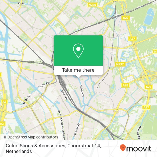 Colori Shoes & Accessories, Choorstraat 14 map