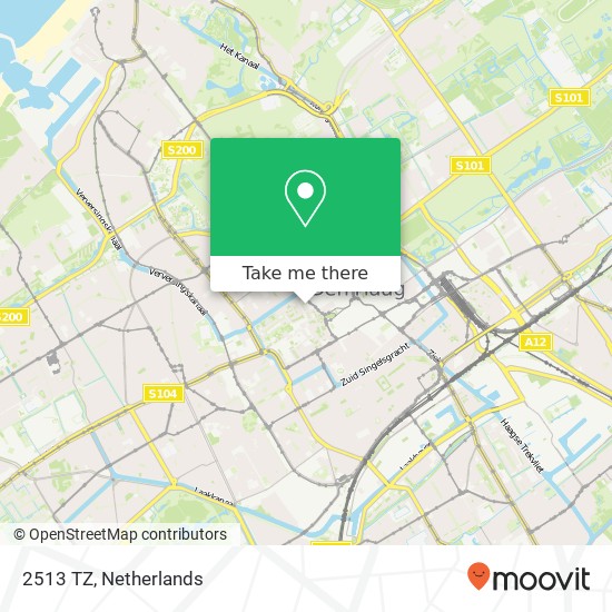 2513 TZ, 2513 TZ Den Haag, Nederland map