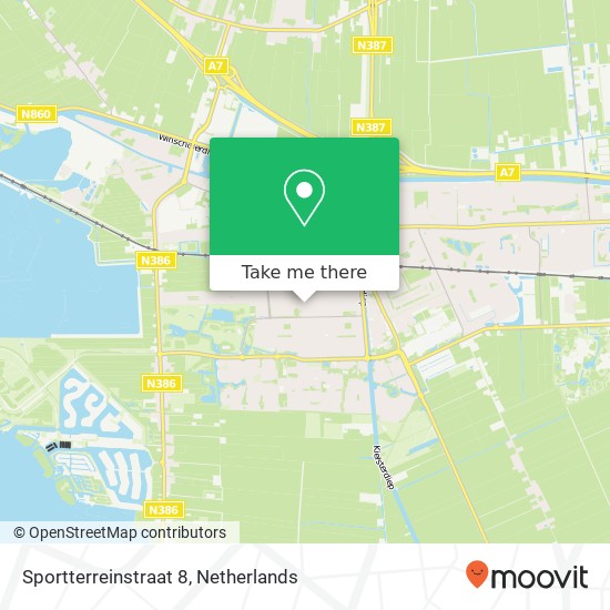 Sportterreinstraat 8, 9602 ED Hoogezand map