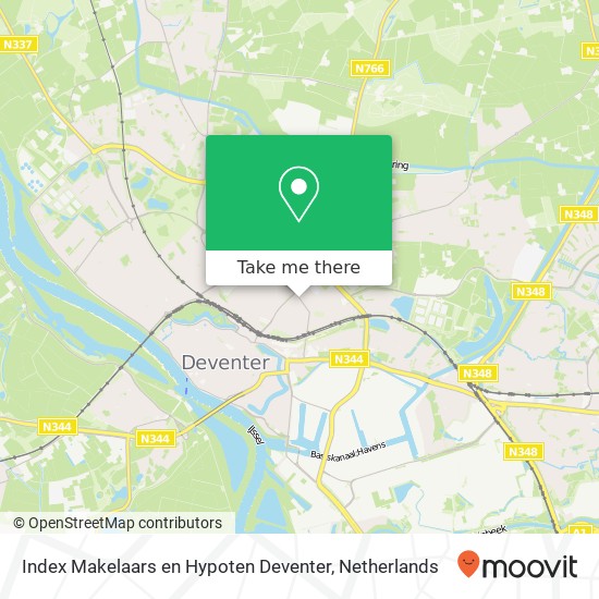 Index Makelaars en Hypoten Deventer, Veenweg 22 Karte