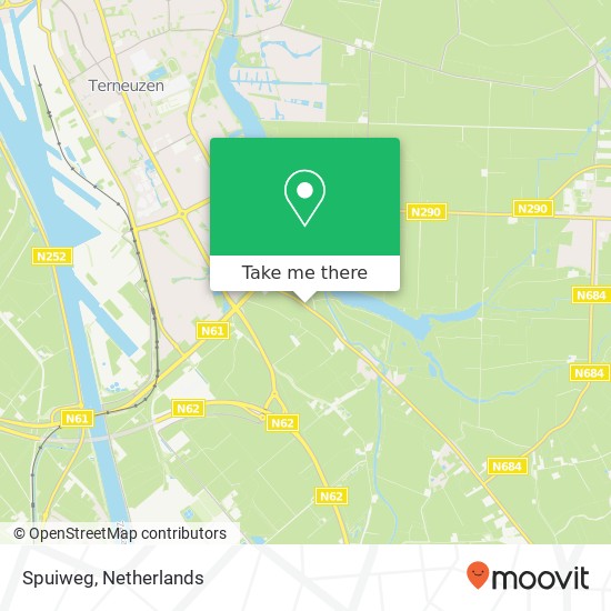 Spuiweg, Spuiweg, Terneuzen, Nederland Karte