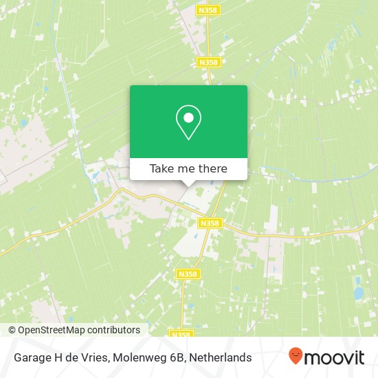 Garage H de Vries, Molenweg 6B map