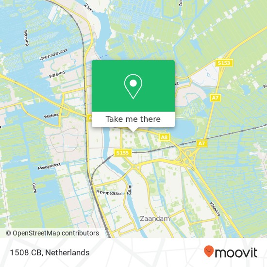 1508 CB, 1508 CB Zaandam, Nederland map