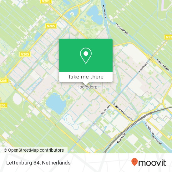 Lettenburg 34, 2135 DG Hoofddorp Karte