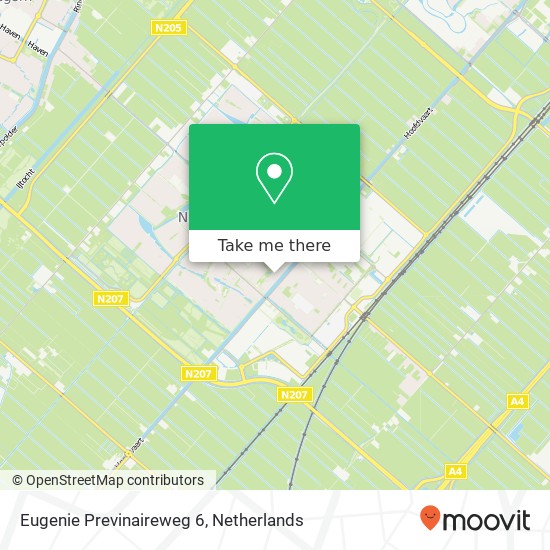 Eugenie Previnaireweg 6, Eugenie Previnaireweg 6, 2151 BE Nieuw-Vennep, Nederland map