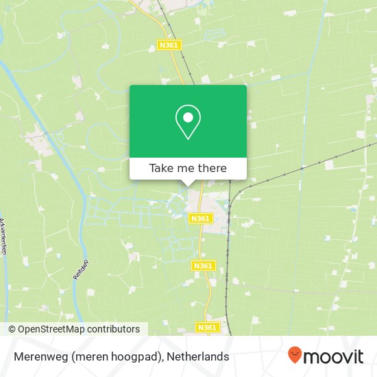 Merenweg (meren hoogpad), 9771 Sauwerd map