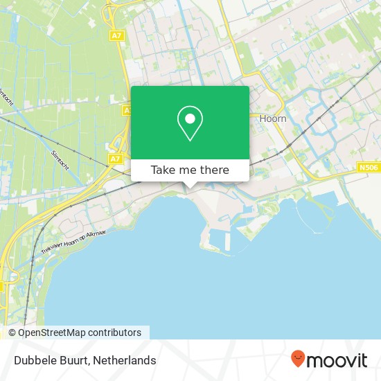 Dubbele Buurt, 8, Dubbele Buurt, 1621 JV Hoorn, Nederland Karte