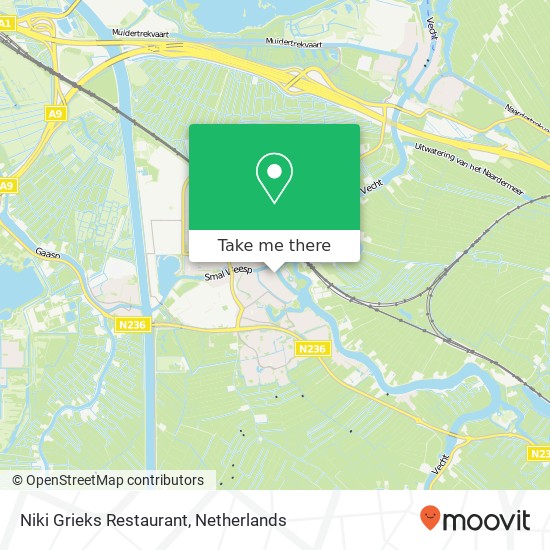 Niki Grieks Restaurant, Hoogstraat 17 map