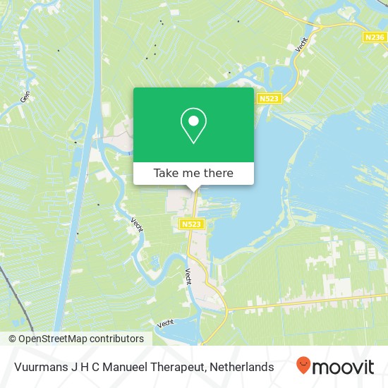 Vuurmans J H C Manueel Therapeut, Voorstraat 37 Karte