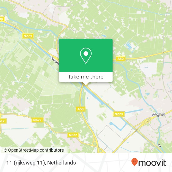 11 (rijksweg 11), 5466 Veghel map