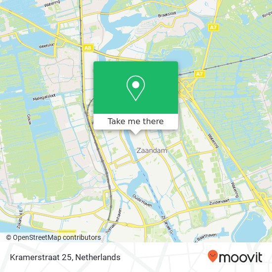 Kramerstraat 25, 1502 TM Zaandam map