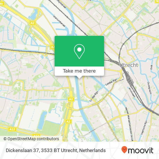 Dickenslaan 37, 3533 BT Utrecht map