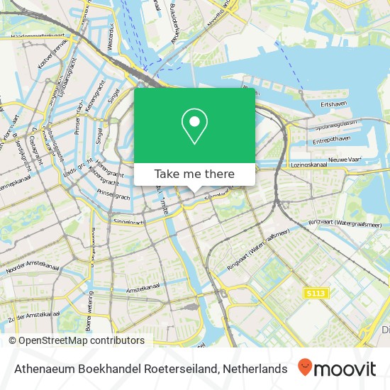 Athenaeum Boekhandel Roeterseiland map