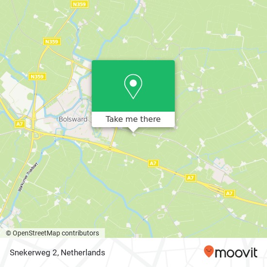 Snekerweg 2, 8701 PZ Bolsward map