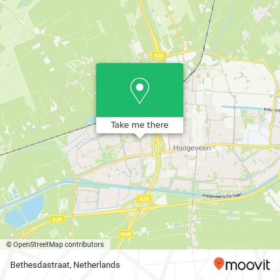 Bethesdastraat, Bethesdastraat, Hoogeveen, Nederland map