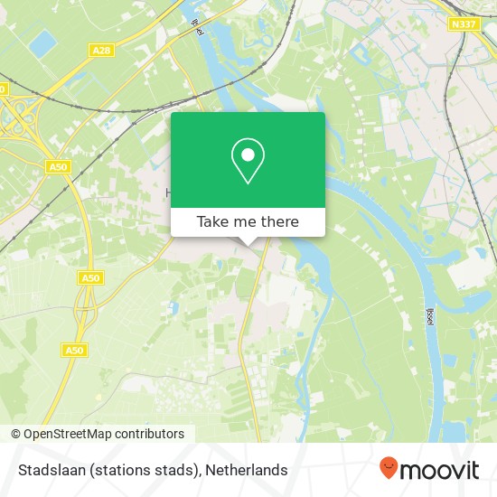 Stadslaan (stations stads), 8051 Hattem map