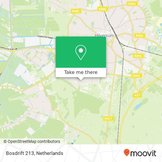 Bosdrift 213, 1214 JX Hilversum map