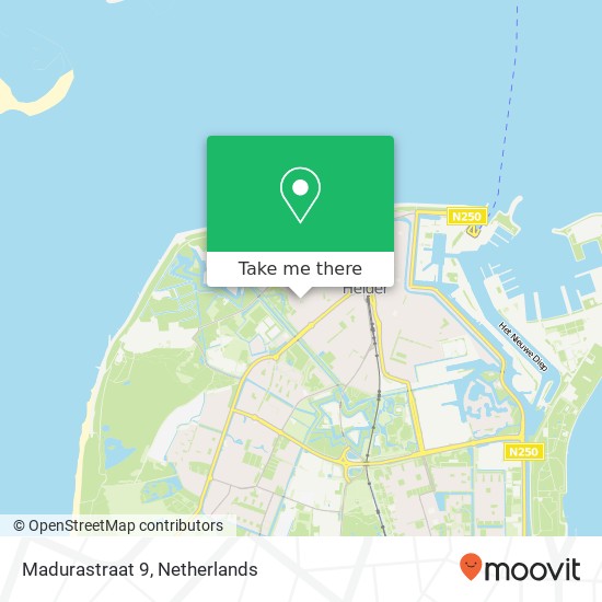 Madurastraat 9, 1782 DS Den Helder map