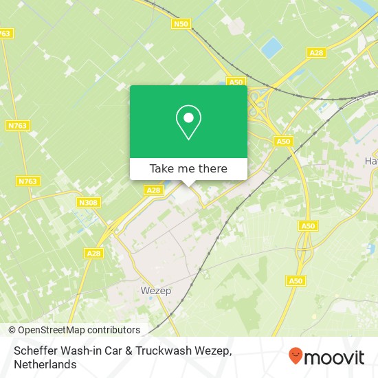 Scheffer Wash-in Car & Truckwash Wezep, Ampèrestraat 44 map