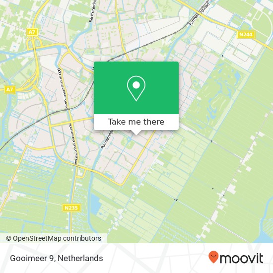 Gooimeer 9, 1447 KW Purmerend map