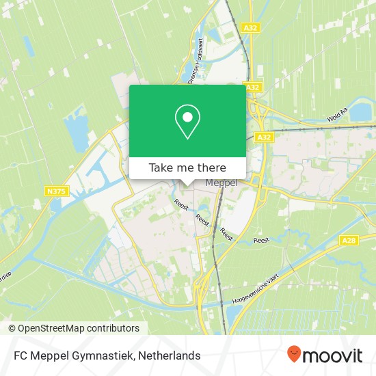 FC Meppel Gymnastiek, Prinses Marijkestraat 1 Karte