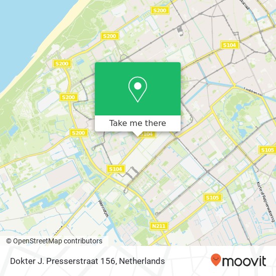 Dokter J. Presserstraat 156, 2552 LP Den Haag map