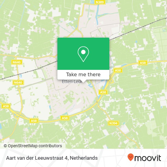 Aart van der Leeuwstraat 4, 4873 EH Etten-Leur map
