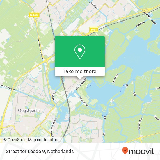 Straat ter Leede 9, 2361 CG Warmond map