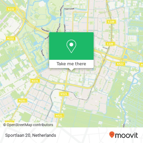 Sportlaan 20, 1185 TC Amstelveen map