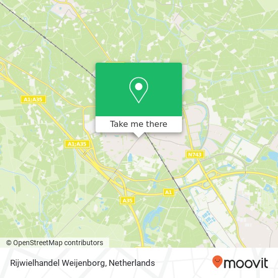 Rijwielhandel Weijenborg, Deldensestraat 56 map
