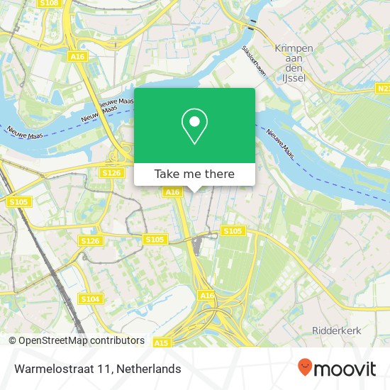Warmelostraat 11, 3077 RL Rotterdam map