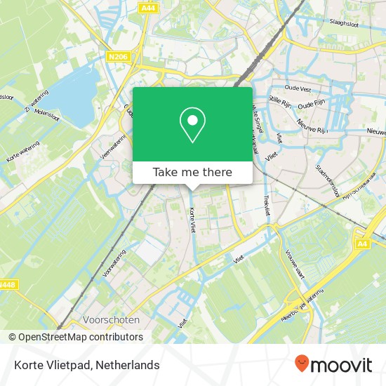 Korte Vlietpad, 2324 VV Leiden map