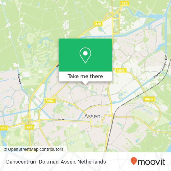 Danscentrum Dokman, Assen, Oosterbroekstraat map