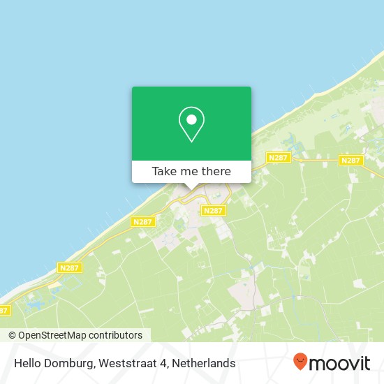 Hello Domburg, Weststraat 4 Karte