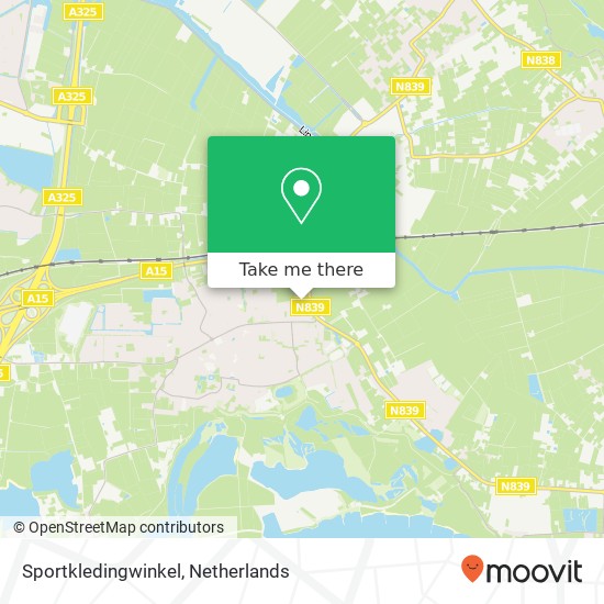 Sportkledingwinkel, De Houtakker 6A map