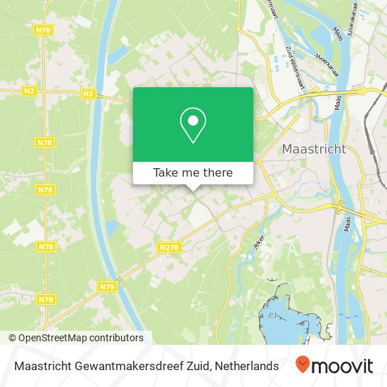 Maastricht Gewantmakersdreef Zuid map