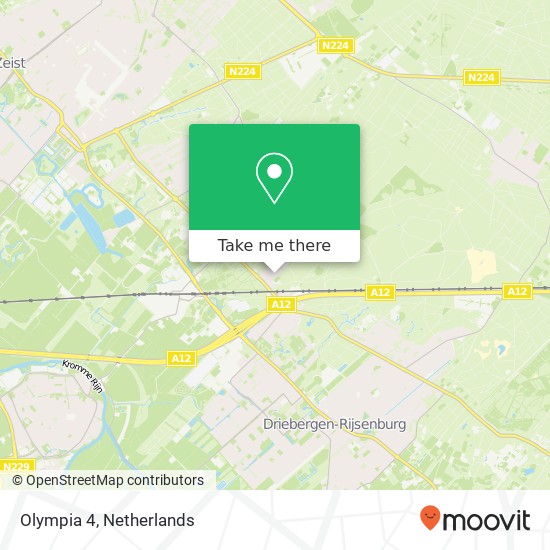 Olympia 4, 3971 NK Driebergen-Rijsenburg map