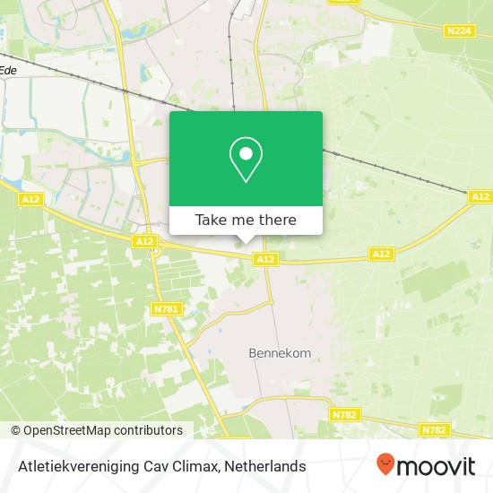 Atletiekvereniging Cav Climax, Sportparkweg 20 map